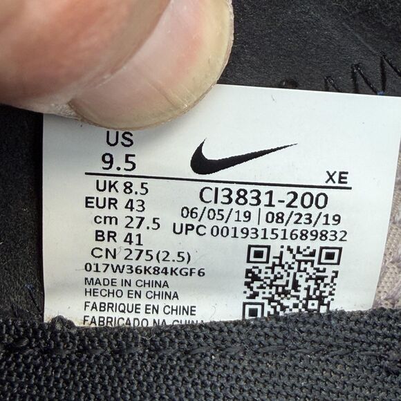 Nike React Element 55 Shoes Mens Size 9.5 Gray Green Running Sneakers CI3831-200